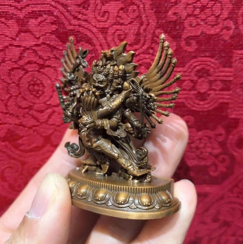 6CM Old Copper Statue Hayagriva Horse Head Buddha Home Design 07FC0E-D4 - KOEEK