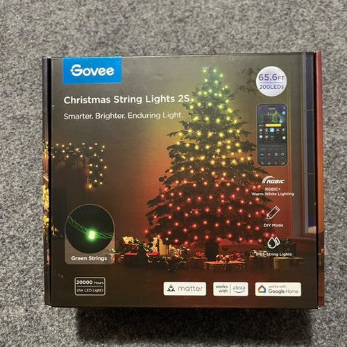 Govee - 65.6ft Green Christmas String Lights 2S - Multi Color- 200 LEDs SEALED GOVEE - KOEEK