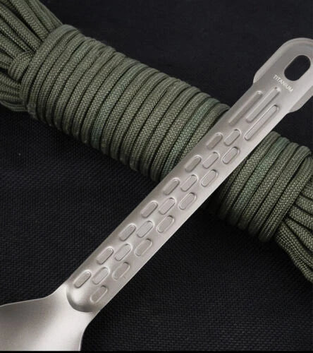 Titanium Spoon / Spork Tableware Outdoor Travel Portable Small Kitchen EDC Tools 07FC0E-D4 - KOEEK