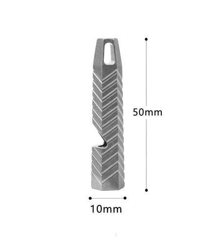 Hot Titanium Alloy Portable Keychain Treble Whistle Pendant Outdoor Survival EDC 07FC0E-D4 - KOEEK