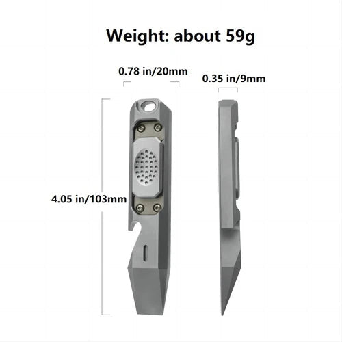 EDC Titanium Pry Bar Crowbar Bottle Opener Fidget Slider Toy Pocket Multi Tool 07FC0E-D4 - KOEEK