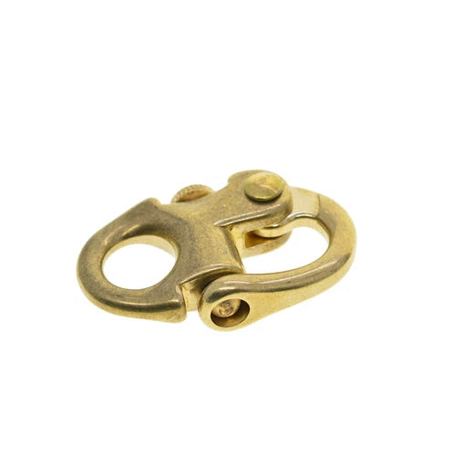 Solid Brass Sweden Snap Pull Lock Carabiner Hook Quick Release Key Chain Fob 07FC0E-D4 - KOEEK