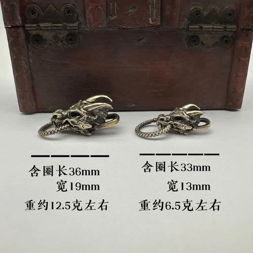 Dragon Brass Bead Parachute Cord Knife Lanyard Pendant EDC DIY Accessories 07FC0E-D4 - KOEEK