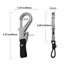 1PC Titanium Carabiner Keychain Clip EDC Car Key chain Holder with Bottle Opener 07FC0E-D4 - KOEEK