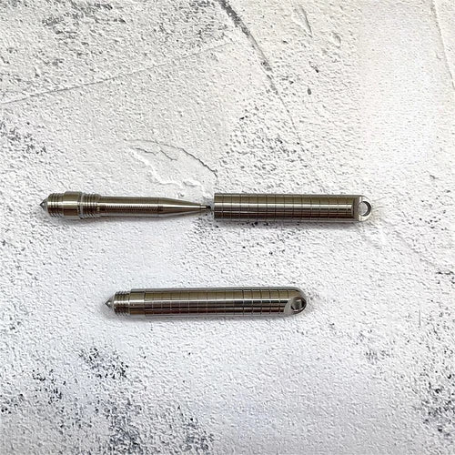 Hot Titanium Mini Ballpoint Pen EDC Keychain Signing Writing Pen Business Office 07FC0E-D4 - KOEEK