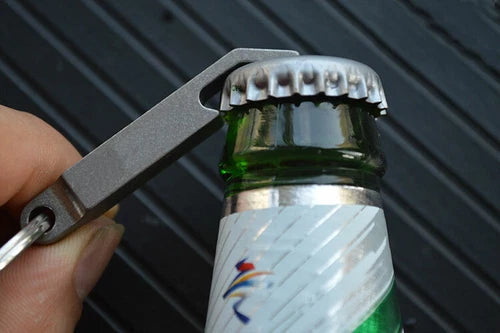 Large Size Titanium Alloy Bottle Opener Keychain Pendant Multi EDC with Key Ring EDC - KOEEK