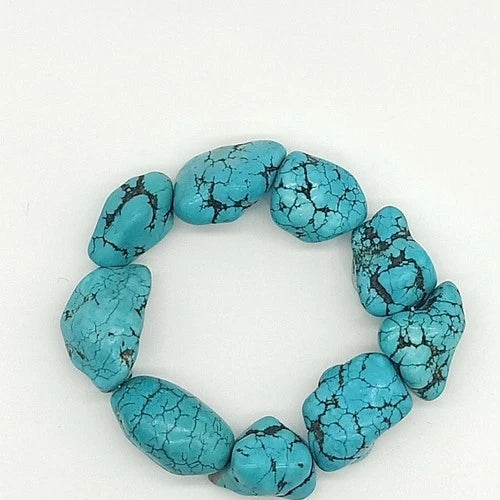 Natural Turquoise Bracelet Irregular Beads Boho Style Necklace Jewelry For Women 07FC0E-D4 - KOEEK