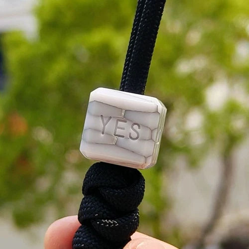 1PC EDC Resin Knife Lanyard Bead Paracord Pendant Charm DIY Bracelet Making Bead 07FC0E-D4 - KOEEK