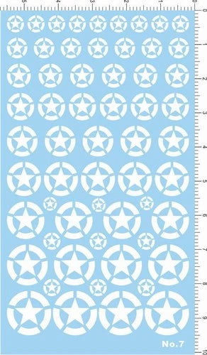 Universal 4-13mm US ARMY Military Insignias White Star Marking Water Slide Decal 07FC0E-D4 - KOEEK