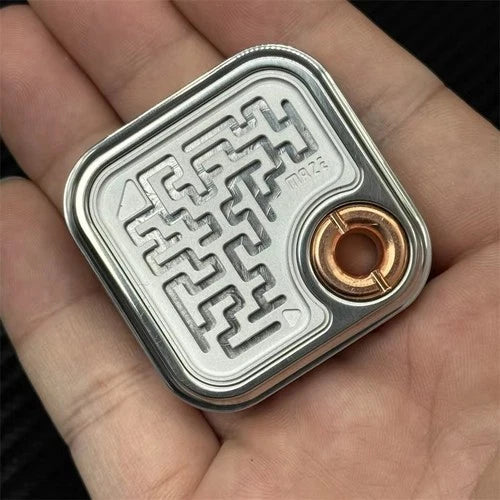 Maze Side-Push Fidget Slider Stylish Stainless Steel Mechanical Fidget EDC Toys 07FC0E-D4 - KOEEK