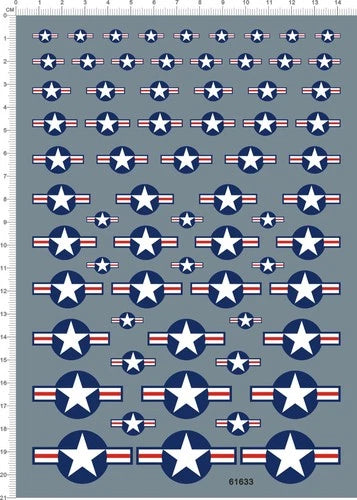 Universal 10-40mm US Air Force USAF Military Insignia Roundel Water Slide Decal 07FC0E-D4 - KOEEK