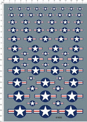 Universal 10-40mm US Air Force USAF Military Insignia Roundel Water Slide Decal 07FC0E-D4 - KOEEK