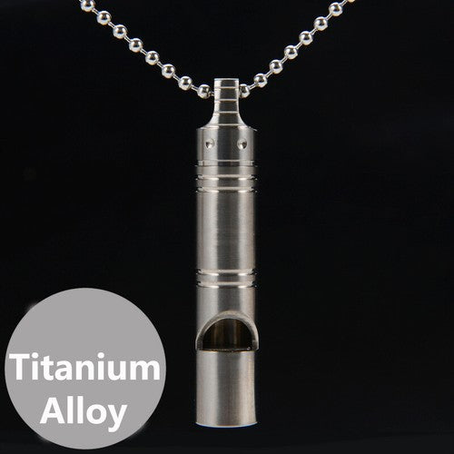 TC4 Titanium Keychain Outdoor Safety Whistle Camping Travel survival EDC Tool 07FC0E-D4 - KOEEK