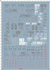 Super Detail Up PG 1/60 Scale Rx-78-3 G3 G-3 GDM Model Kit Water Slide Decal 07FC0E-D4 - KOEEK