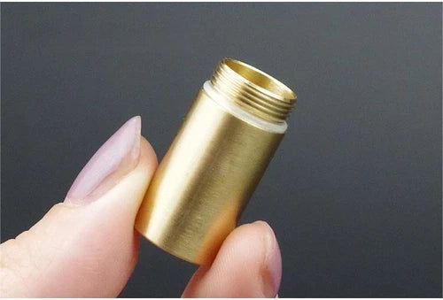 Hot Brass Pill Case Holder EDC Pill Organizer Container 2 Compartment Waterproof 07FC0E-D4 - KOEEK