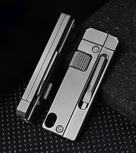 For EDC Titanium Alloy Multi tool Adjustable Wrench Pocket With Bit Holder HOT 07FC0E-D4 - KOEEK