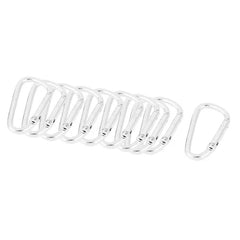 Outdoor Metal D Ring Shaped Snap Clip Key Chain Holder Carabiner Hook 10pcs 07FC0E-D4 - KOEEK