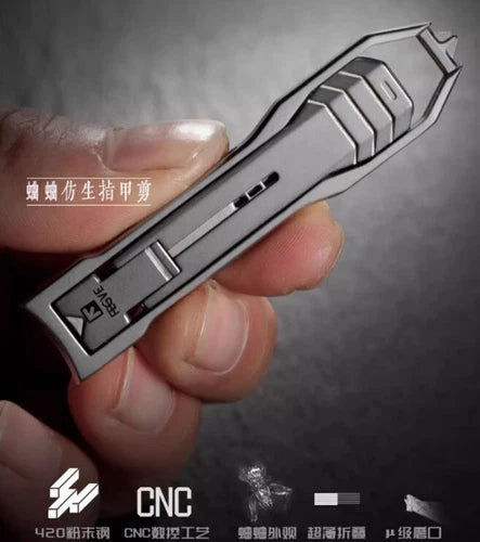 EDC 420 Powder Steel Nail Clippers Anti Splash High-end Fingernail Cutter 07FC0E-D4 - KOEEK