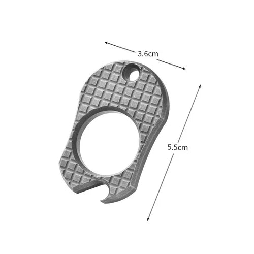 1pcs EDC Titanium Bottle Opener Keychain Necklace Pendant Outdoor Multi Tool 07FC0E-D4 - KOEEK