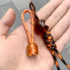 EDC Ultem PEI Parachute Cord Knife Bead Keychain Pendant Lanyard DIY Tool 07FC0E-D4 - KOEEK