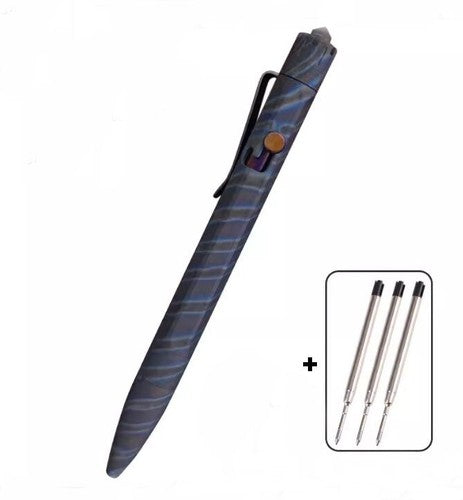 EDC Titanium Pocket Ball Pen Office Signature Writing Pen Student Stationery 07FC0E-D4 - KOEEK
