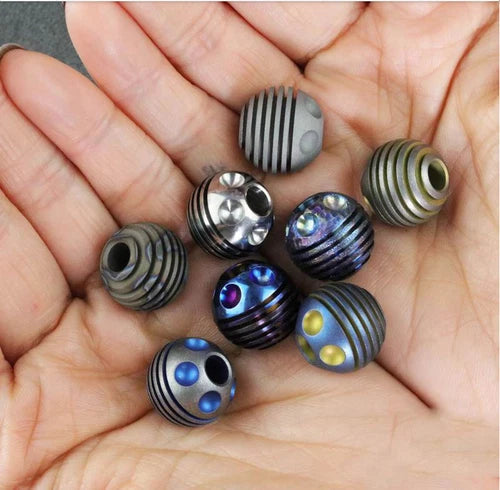 1  Titanium Alloy Lanyard Paracord Necklace Bracelet Beads DIY Cord Pendants 07FC0E-D4 - KOEEK