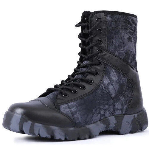 2023 Men's Boots Lace Up Outdoor Shoes Camo Tactical Boots HOT 07FC0E-D4 - KOEEK