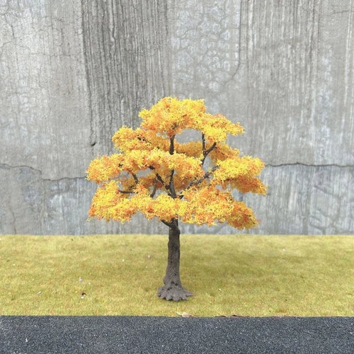 Autumn Wire Tree Model with Base DIY Diorama Military Scenery Orange Yellow 07FC0E-D4 - KOEEK