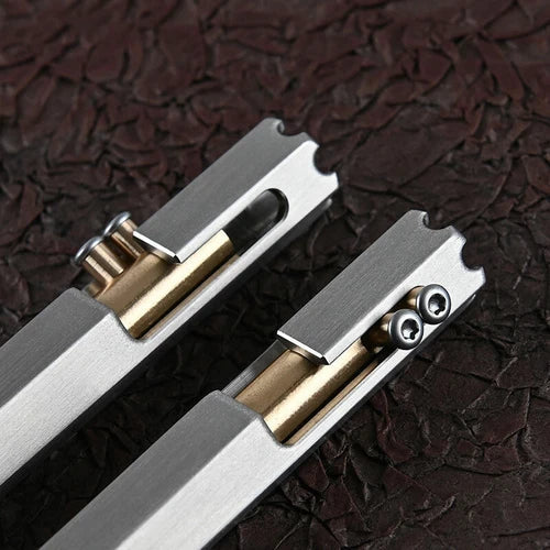 EDC Stainless Steel + Brass Bolt Action  Signature Pocket Ballpoint Pen 07FC0E-D4 - KOEEK