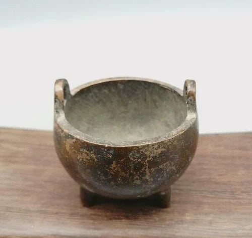 Retro Bronze Censer Ornament Mini Incense Burner Chinese Collectible Hand-carved 07FC0E-D4 - KOEEK