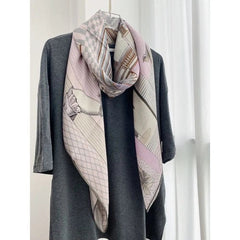 High Luxury! 30% Silk & 70% Wool Hand Rolled Edges Wrap Scarf Shawl 53" 07FC0E-D4 - KOEEK