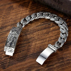 Handmade Men's Dragon Bracelet Vintage Style Jewelry 07FC0E-D4 - KOEEK