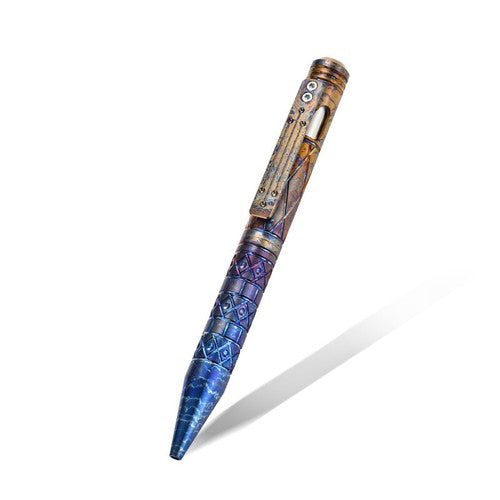 Titanium Alloy Ballpoint Pen Office Signature Gel Pen W/ Clip Outdoor EDC Tools 07FC0E-D4 - KOEEK