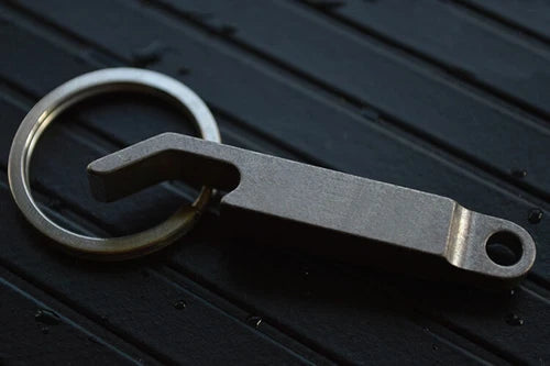 Large Size Titanium Alloy Bottle Opener Keychain Pendant Multi EDC with Key Ring EDC - KOEEK