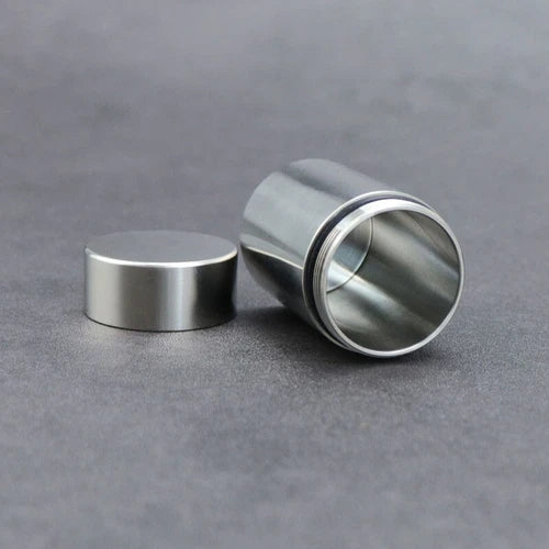 304 Stainless Steel Waterproof Pill Box Capsule Sealed Container Storage EDC Box 07FC0E-D4 - KOEEK