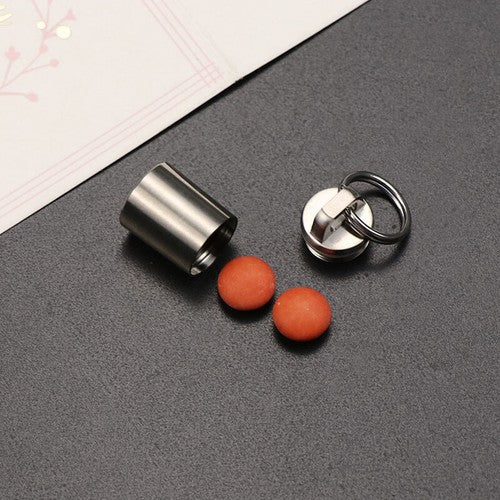 Titanium Waterproof Container Gas Tank EDC Survival Pill Box Keychain Survival 07FC0E-D4 - KOEEK