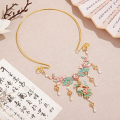 Hanfu Tassel Choker Necklace Chinese Style Yingluo Cheongsam  Year 07FC0E-D4 - KOEEK