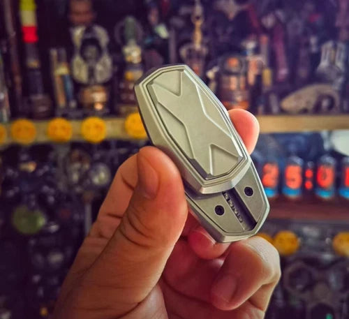 Titanium Alloy EDC Mechanical Push Card Fidget Spinner Finger Decompression Toys 07FC0E-D4 - KOEEK