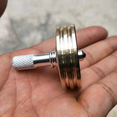Spinning Top Brass Collar Aluminum Stem Gyroscope Desktop Fidget Toy EDC Gift 07FC0E-D4 - KOEEK