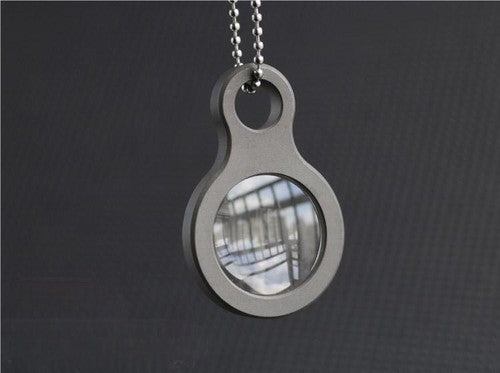 EDC Titanium Alloy Magnifier Glass Convex Lens Outdoor Portable Multi Tool 07FC0E-D4 - KOEEK