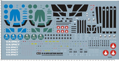 Detail 1/48 VF-1A Strike Battroid Valkyrie Spacecraft Transfer Sheet Water Decal 07FC0E-D4 - KOEEK
