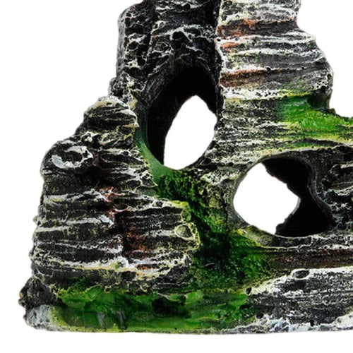 Aquarium Ornament Rockery Hiding Mountain Cave Home Fish Tank Decor Resin RESIN - KOEEK