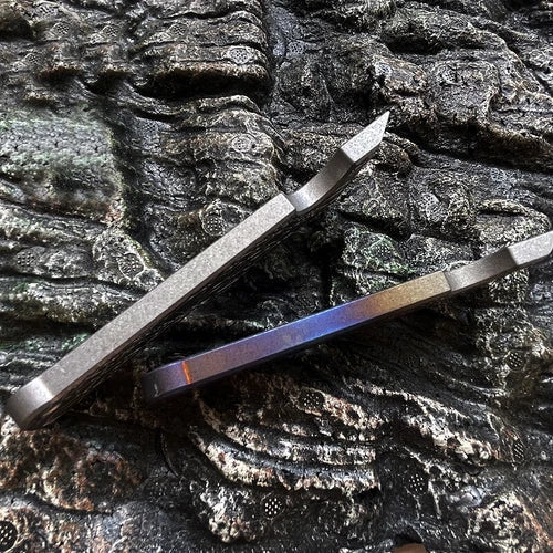 Hot Titanium Alloy Keychain Pry Bar Pendant Tool Crowbar Opener Outdoor Multi 07FC0E-D4 - KOEEK