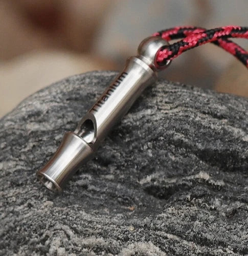 Pure Small Titanium Whistle Portable EDC Outdoor Training Whistle 50mm/1.97" 07FC0E-D4 - KOEEK