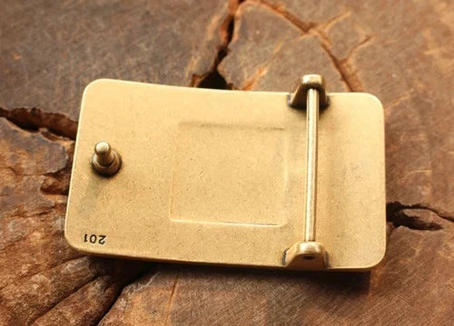 40mm Fashion Men's Luxury Pure Brass Zodiac Dragon Leather Belt Buckle Width 07FC0E-D4 - KOEEK