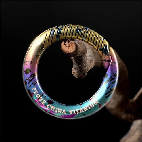 HotMulticolor Titanium Alloy Circle Carabiner Keychain Clip CarabinerClipEDCGift 07FC0E-D4 - KOEEK