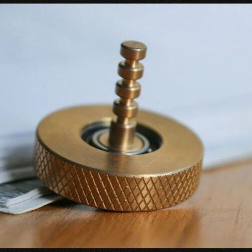 Fidget Mini Cyclone Hand Twisted Spinner Brass EDC Stress Relief Desk Toys Gift 07FC0E-D4 - KOEEK