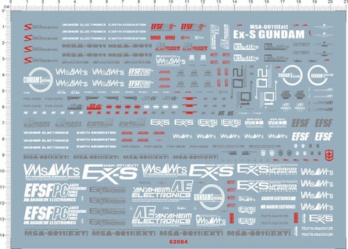 HG GDM Sentinel 1/144 Scale MSA-0011 (Ext) Ex-S Model Kit Water Slide Decal 07FC0E-D4 - KOEEK