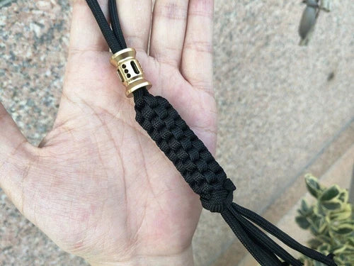 1PC Brass Knife Lanyard Bead Paracord Necklace Pendant Bracelet Making Bead EDC 07FC0E-D4 - KOEEK