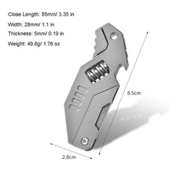 EDC Titanium Alloy Multi Tools Adjustable Wrench Pocket Folding Knife Keychain 07FC0E-D4 - KOEEK